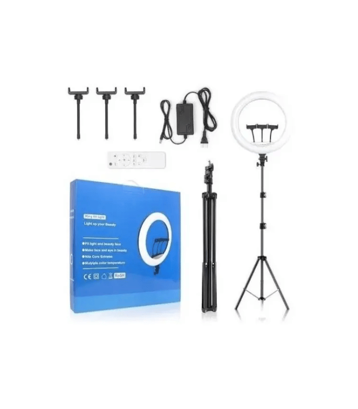 Aro De Luz LED 2RL 56cm Profesional Trípode 2.10m Control Remoto